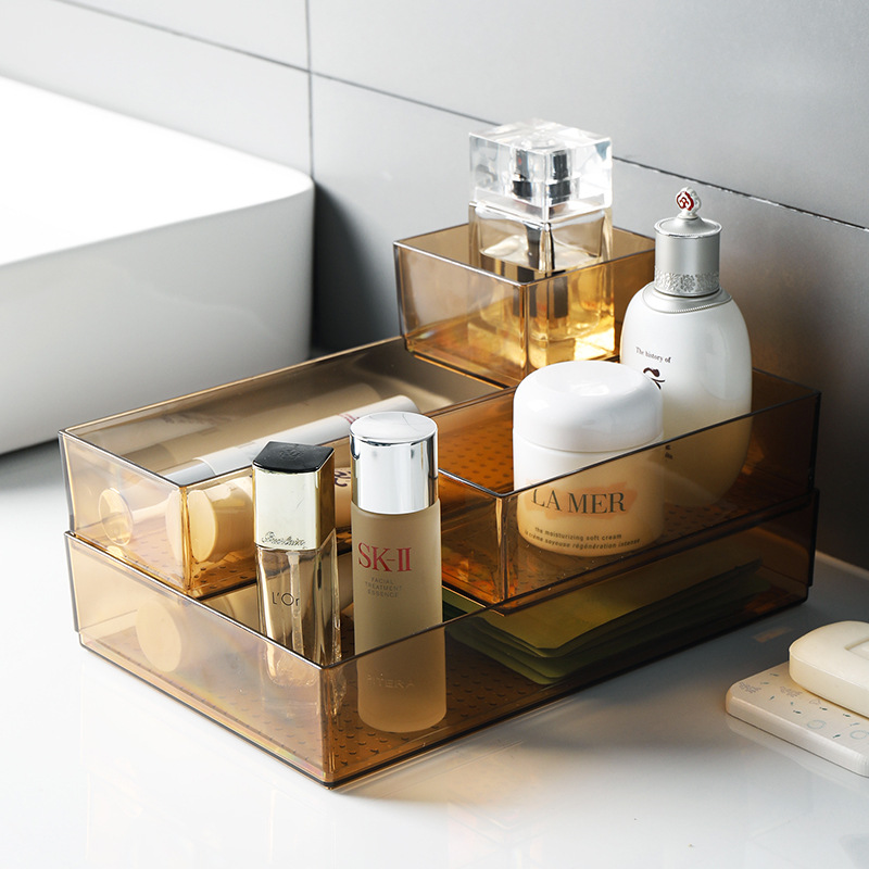 Organizador Rectangular Pequeño de Acrilico Marrón S